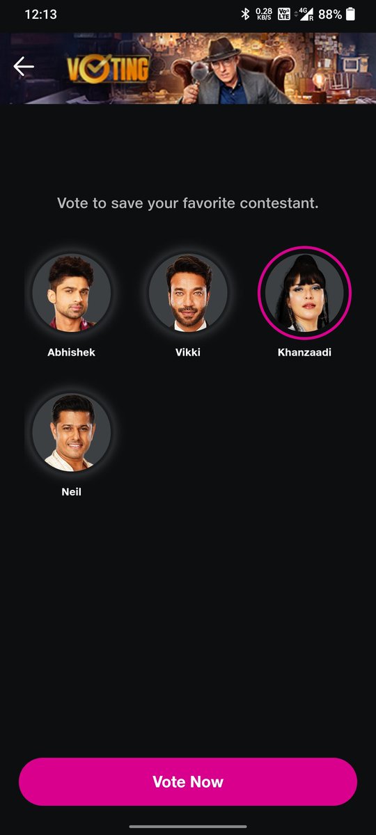 If you haven't voted for #Khanzaadi yet go vote for her now. 

Remember the makers can't eliminate her if she has a better number of votes than others. 

SO LET'S NOT ASSUME ANYTHING.
GO VOTEEE NOWWWW!!!
#KhanZaadi𓃵 #FirozaKhan #KhanZaadiIsTheBoss #FirozaKeFarishtay #AbhiZaadi