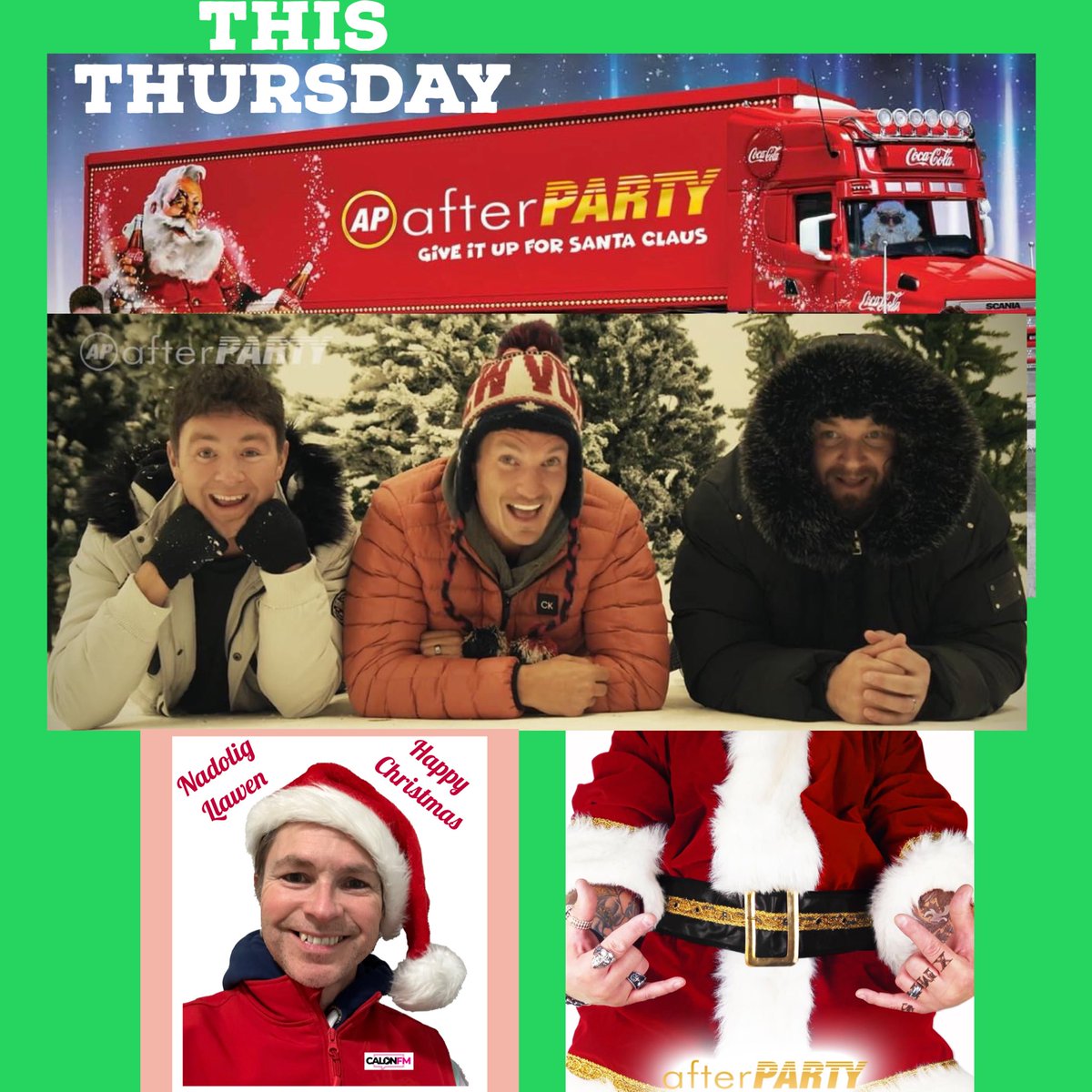It was first aired on Calon FM and tomorrow the boys of ‘afterPARTY’ are coming into the studio with me for the live chat and request show and to perform it for you live :)
Any requests from our ‘X’ (Twitter) family? …