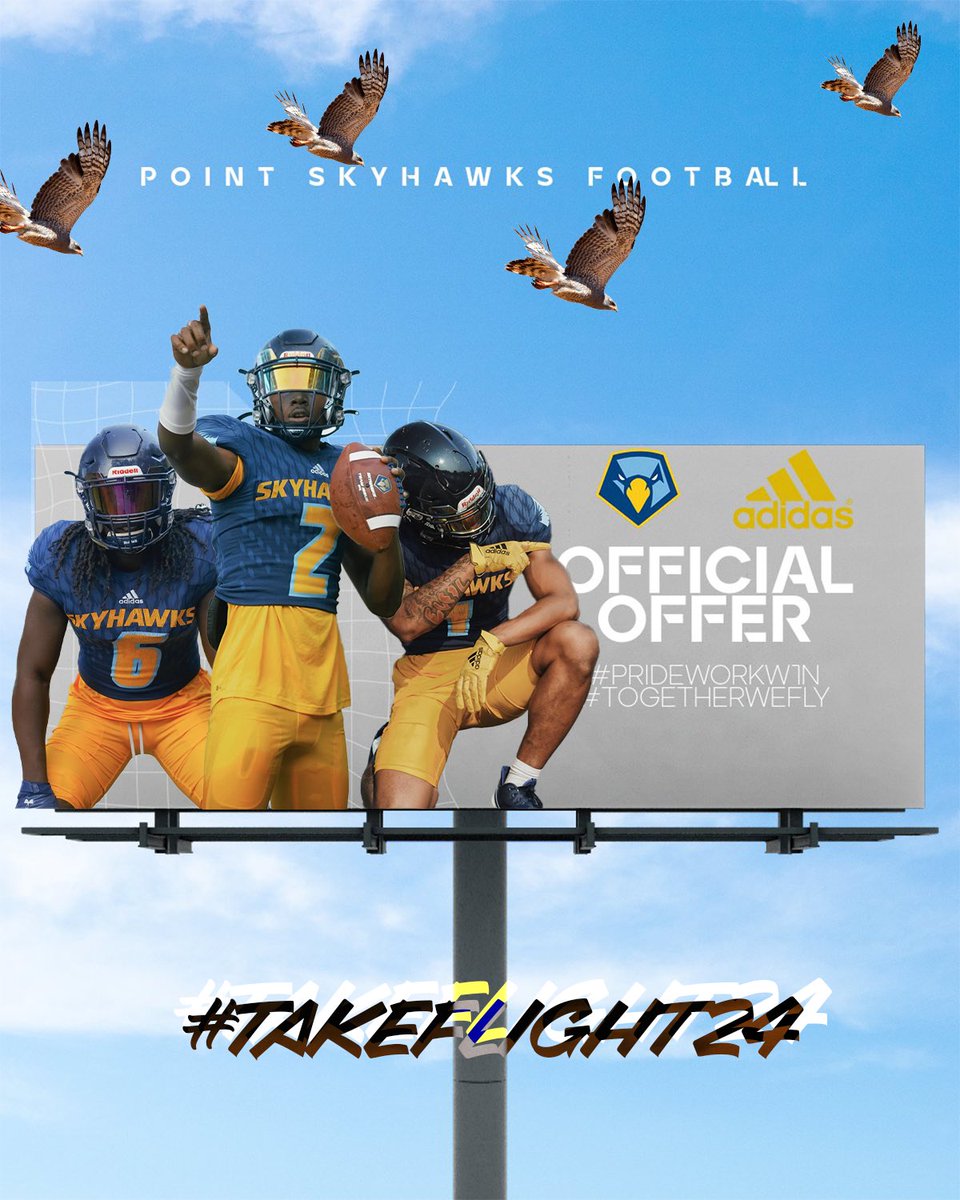 #AGTG Blessed to receive an official offer from Point University. Go Skyhawks! <a href="/coachpender1025/">Sean Pender</a> <a href="/klgosse/">Keith Gosse</a> <a href="/coachmintier/">Gary T. Mintier</a> <a href="/chefboy_R_T/">Rafael Tolentino</a> <a href="/PointFootball/">Point University Football</a> <a href="/Taber_77/">Coach Taber</a> <a href="/RcrtNTHFootball/">Recruit North Hall Football</a> <a href="/RecruitGeorgia/">Recruit Georgia</a> <a href="/NEGARecruits/">Northeast Georgia Recruits</a>