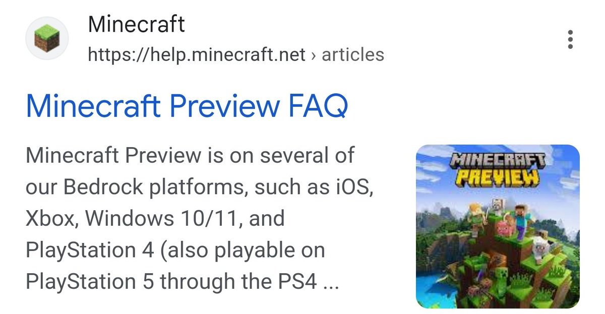 Minecraft Preview FAQ