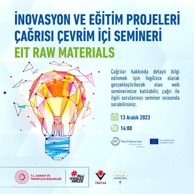 Avrupa Birliği'nin (AB) 'European Institute of Innovation and Technology  (EIT)' çatısı altında  hammaddelerle ilgili  inovasyon ve sürdürülebilirlik alanında faaliyet gösteren 'EIT RawMaterials' tarafından düzenlenen web seminerine katıldık. @hsevli @yyuinnovan @HaberVANYYU