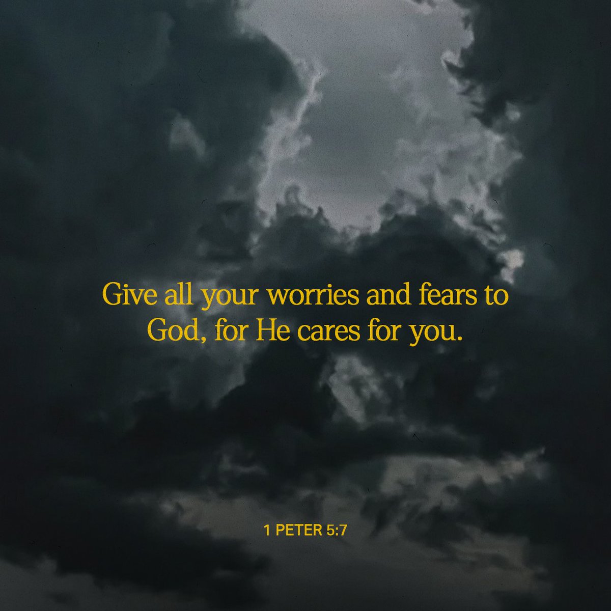 YouVersion's tweet photo. 1 Peter 5:7 https://t.co/WPr3cBkPab