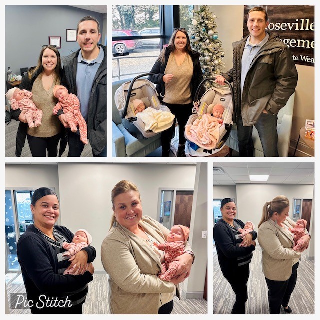 We had some very special visitors today in our York office - Financial Advisor Abby Myer and her husband Brady brought Sophia and Amelia to visit! Everyone is doing fantastic, and we are thrilled for their young family. #RWMG