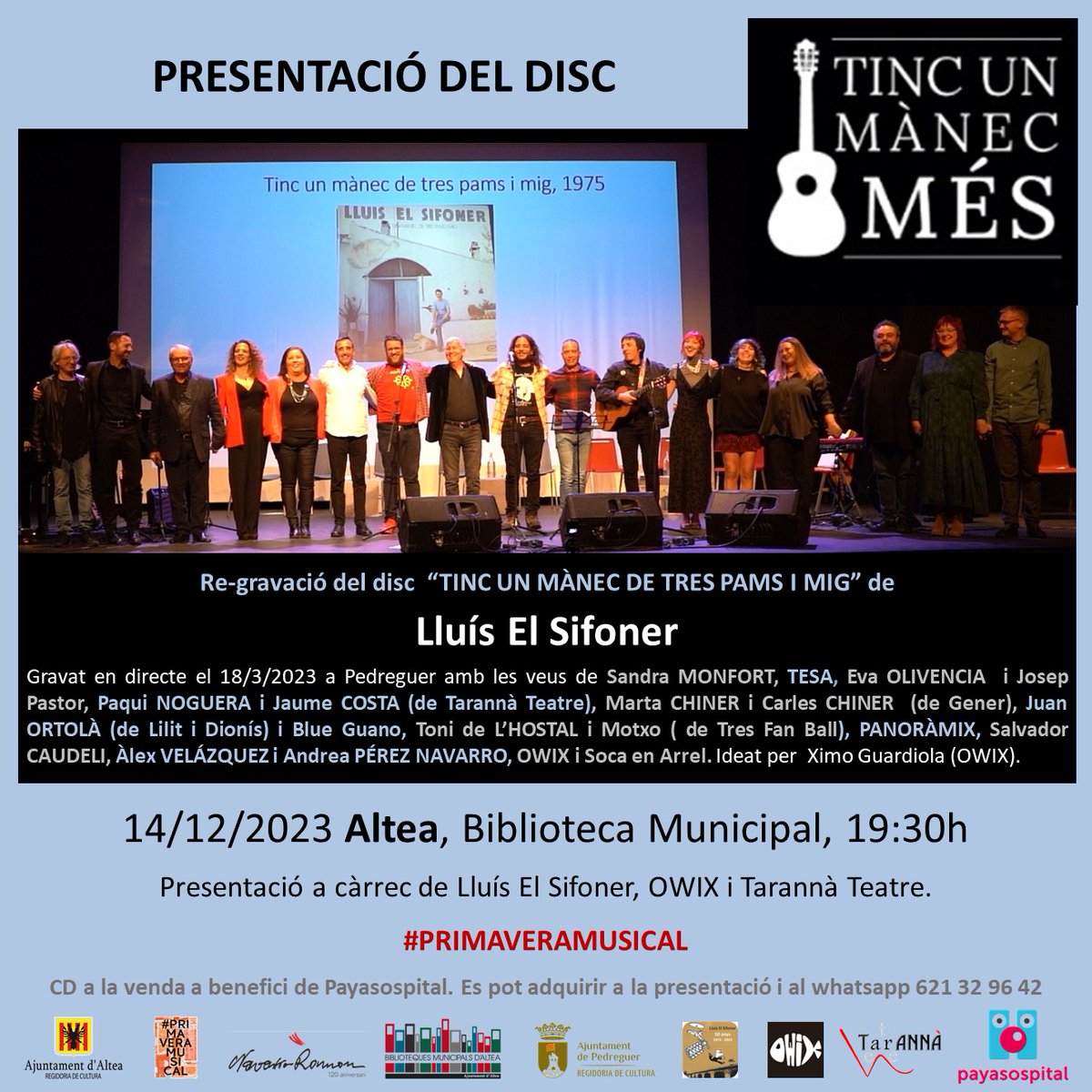 Demà el Mànec serà presentat a Altea