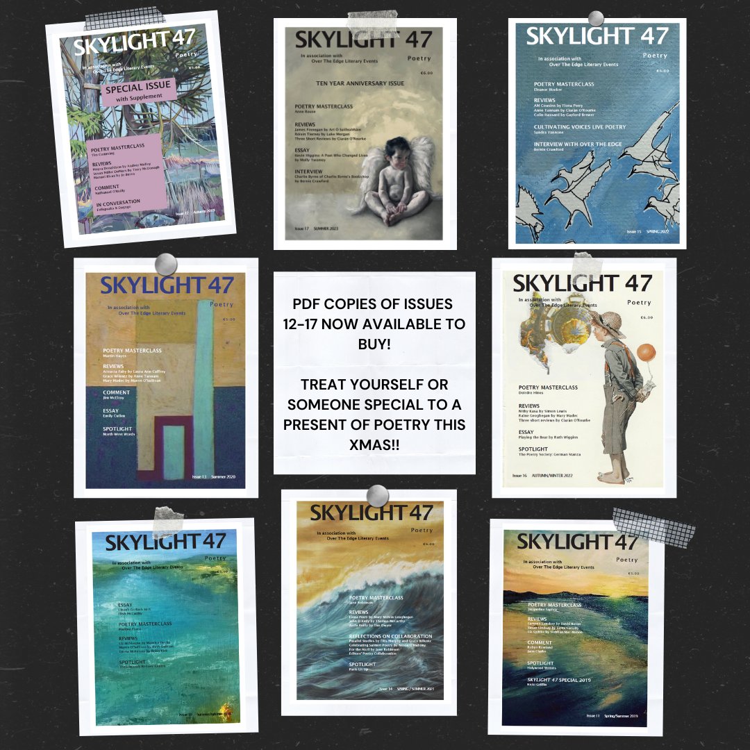 To close off our 10th anniversary year, we are delighted to offer recent back issues to buy as PDFs online. Many of these are out of print, so this is the only way to get them! Ideal as Xmas presents for yourself, or any art/poetry lover. tinyurl.com/mtem6as8
