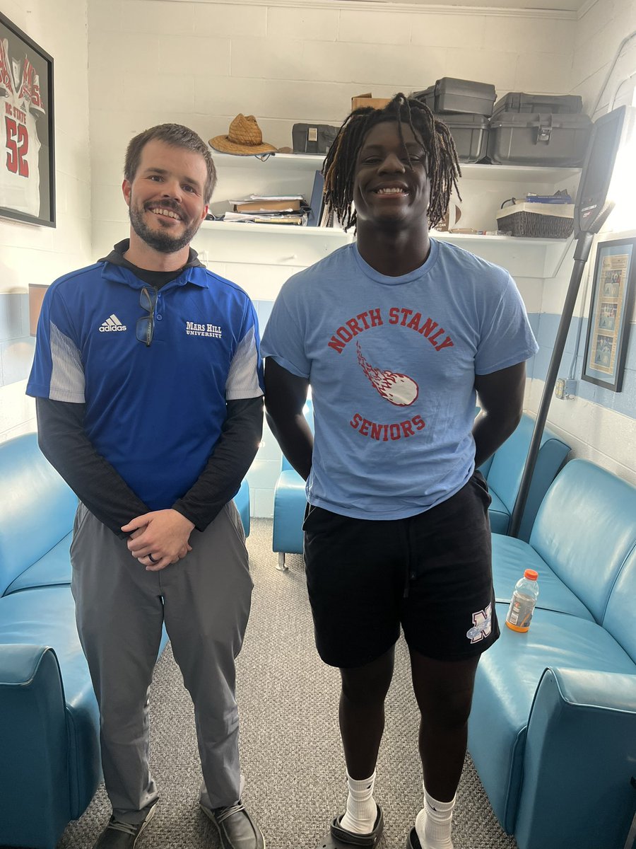 After a great conversation with <a href="/LGoodwin002/">Coach Goodwin</a> , I am blessed to receive an offer from <a href="/MarsHill_FB/">MHU Football</a> !
<a href="/NorthstanlyFB/">North Stanly Football</a> <a href="/NSHSAthletic/">North Stanly Athletics</a> <a href="/ChadLittle27/">Chad Little</a> <a href="/BballWalker/">George Walker</a> <a href="/CoachAustinRose/">Coach Austin Rose</a> <a href="/sling193/">Coach Sean Slingerland</a> <a href="/TDA_704/">Top dawgs Athletics</a>