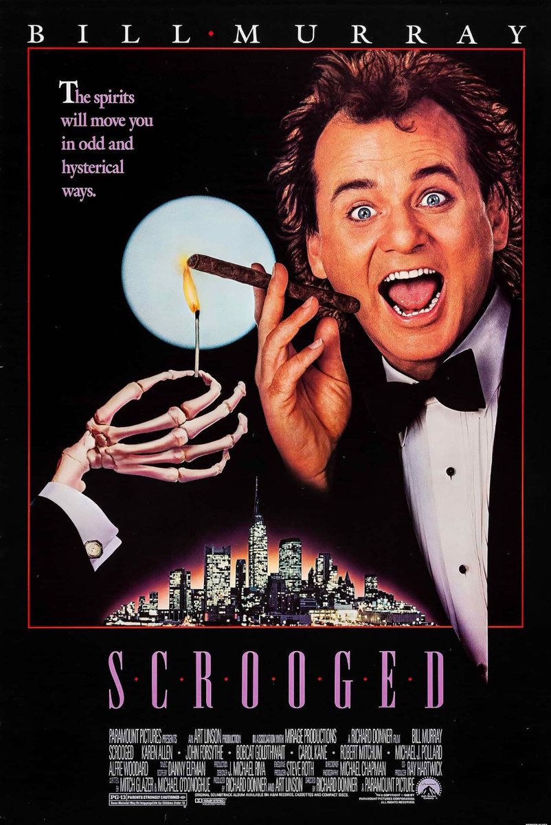 Watching Bill Murray in “Scrooged” . My Dad took me to see this at the Palace cinema in Stalybridge in 1988!  #whatimwatching #ChristmasMovies #scrooged