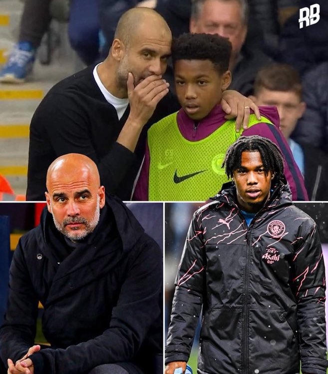 👶🏽 Micah Hamilton was a ball boy for Man City in 2017 receiving some instructions from Pep during game vs Crystal Palace… 🇪🇺 Tonight, 2003 born striker scores on his senior debut in Champions League under Pep.