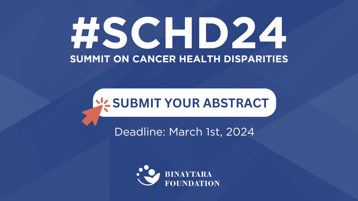 📢CALL FOR ABSTRACTS❗️ Submissions for #SCHD24 are now open. Check out our guidelines here ⬇️ education.binayfoundation.org/schd24-submit-… #CallforAbstracts #CallforSubmissions #cancercare #abstract #cancer #oncology #clinical #clinicalresearch