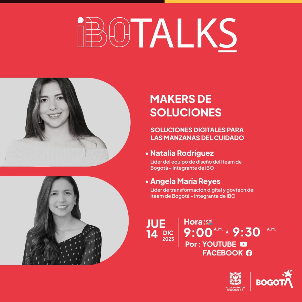 ConsejeriaTIC's tweet photo. En el próximo #iBOTalks, los makers de soluciones de #iBO compartirán los detalles del chatbot que ha potenciado el proceso de captura y recolección de información de las cuidadoras en las #ManzanasDelCuidado🍏.
🗓️Mañana
⏰9:00 a.m.
Conéctate en 👉🏻 https://t.co/jPTLQVY72L https://t.co/EeDTvSJ6b6