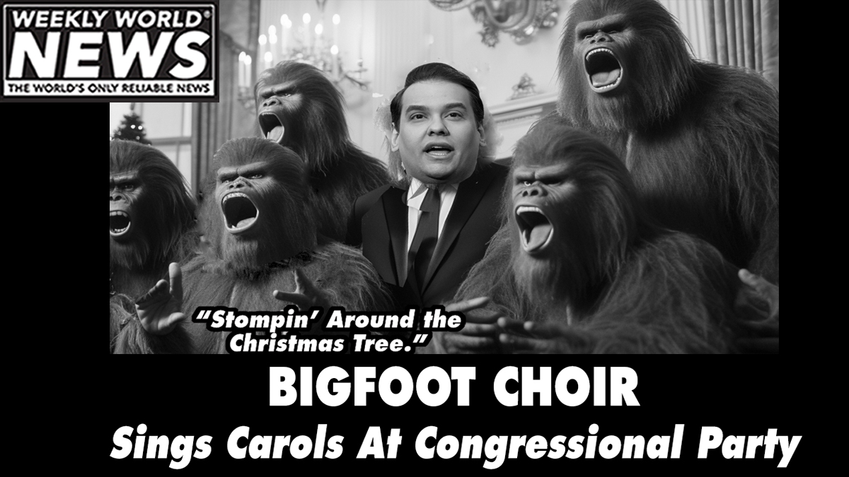 'He's been singing with us for years.'

#bigfoot #bigfootchoir #congress #congressionalparty #christmascarols #caroling