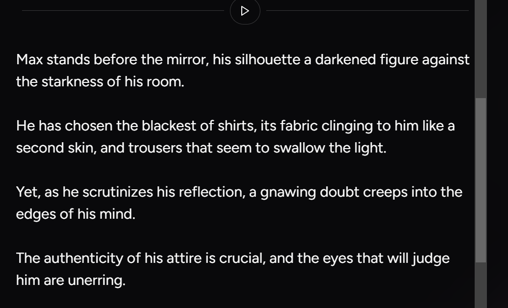 Playing a new community-created adventure through <a href="/GetSteamship/">Steamship</a>. It's all abt getting into a hot techno club -- and I have to say I appreciate the attention to fashion 💅: