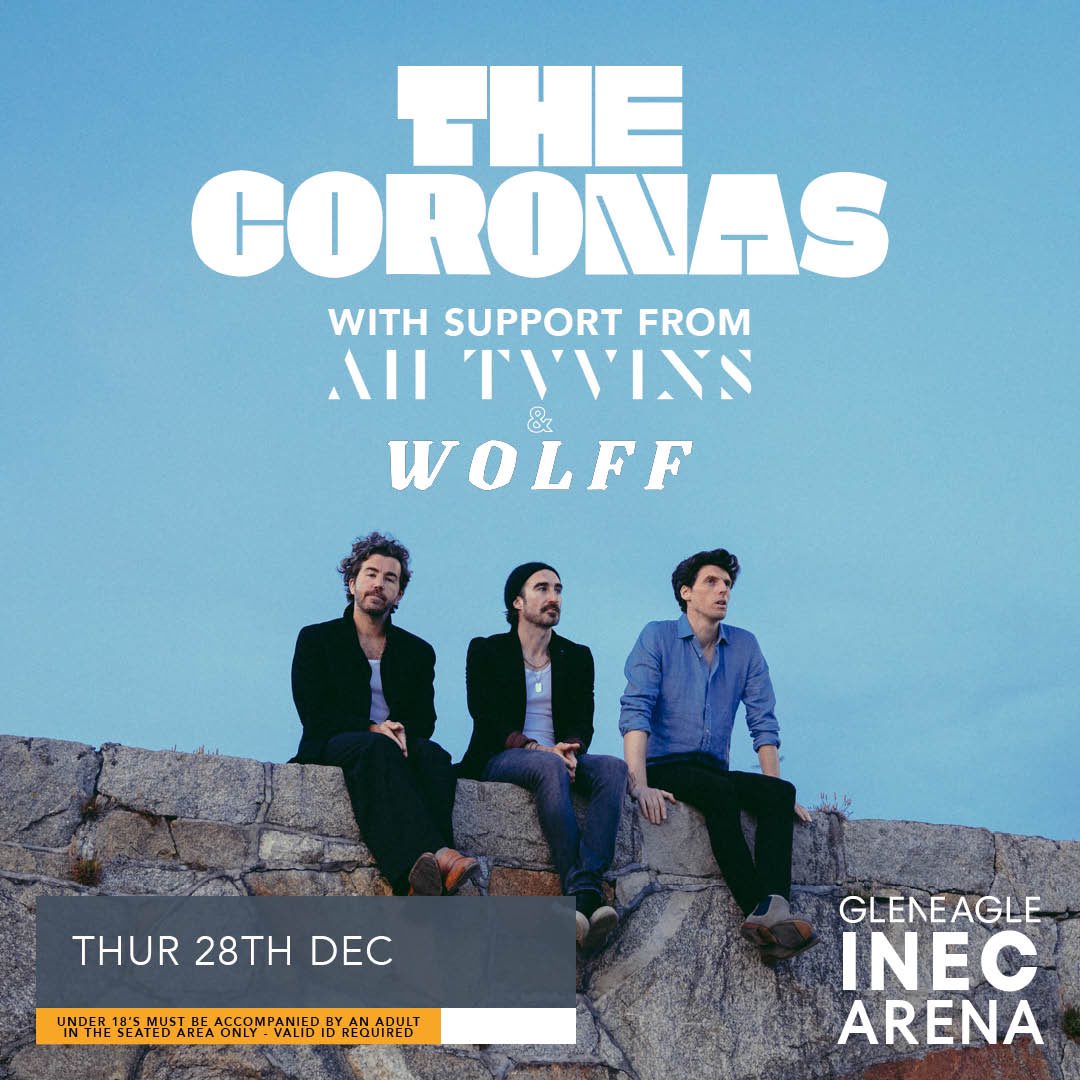 WOLFF GIG 🐺 I’m delighted to be supporting @TheCoronas in @GlenINECArena on December 28 along with @alltvvins 🖤 Grab the last of the tickets before they’re gone 🎅