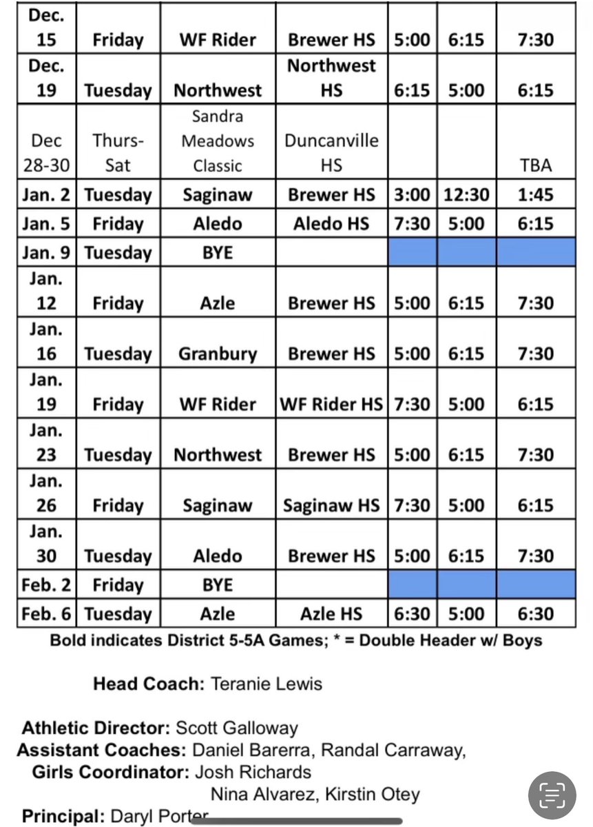Updated schedule 🐻🐻🐻🐻🐻