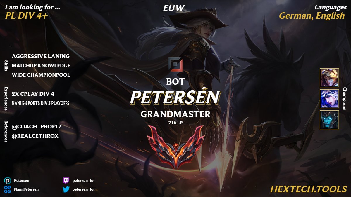 Hello everyone, 
after a (successful) Split with Nani-E-Sports i will be looking to explore my options for 2024. 
DM me on twitter or discord for tryouts🙂