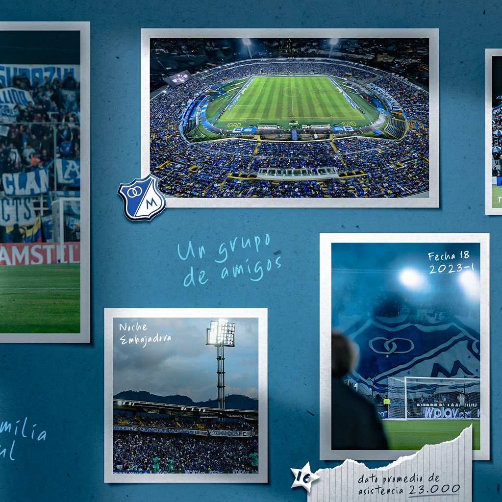 MillosFCoficial's tweet photo. Como dijo el Bambino Pons… “la gente de Millonarios va hasta la luna” 🤩🌙Ⓜ️

👏💙🔥 Gracias Familia Azul por un 2023 lleno de apoyo incondicional en El Campín y todas las canchas en las que jugamos. 

¡Vamos por más todos unidos en el 2024! 👉🪄✨🌀

▶️ https://t.co/9hytzJVVr3 https://t.co/7Z7iZZBBJW