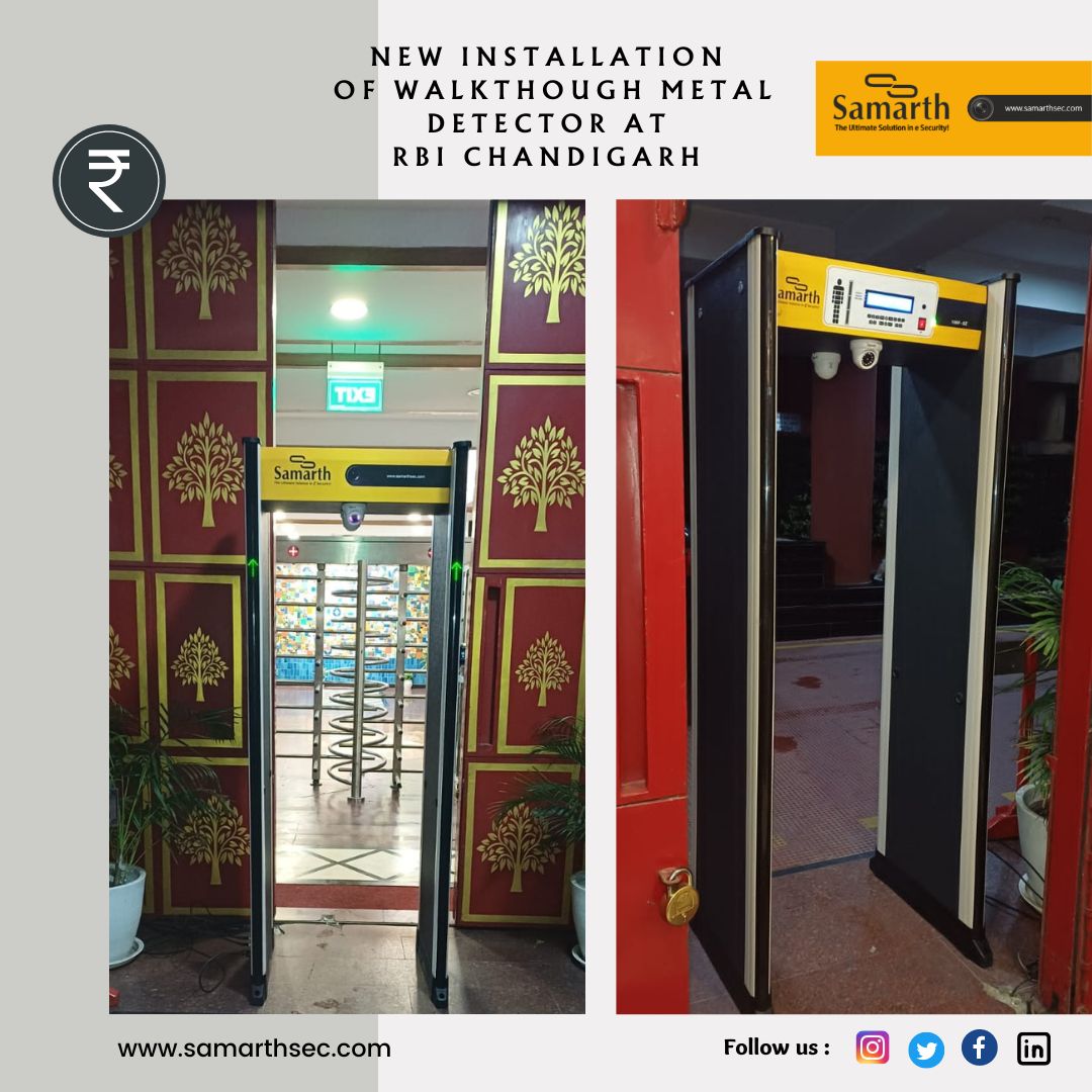 SamarthSec's tweet image. New Installation of Walkthrough Metal Detector at RBI Chandigarh 

#MultiZone #walkthrough #metal #detector #metaldetector #camera #security #securitysystem #rbi #Mumbai #chandigarh #india #maharashtra #mumbai #sssipl