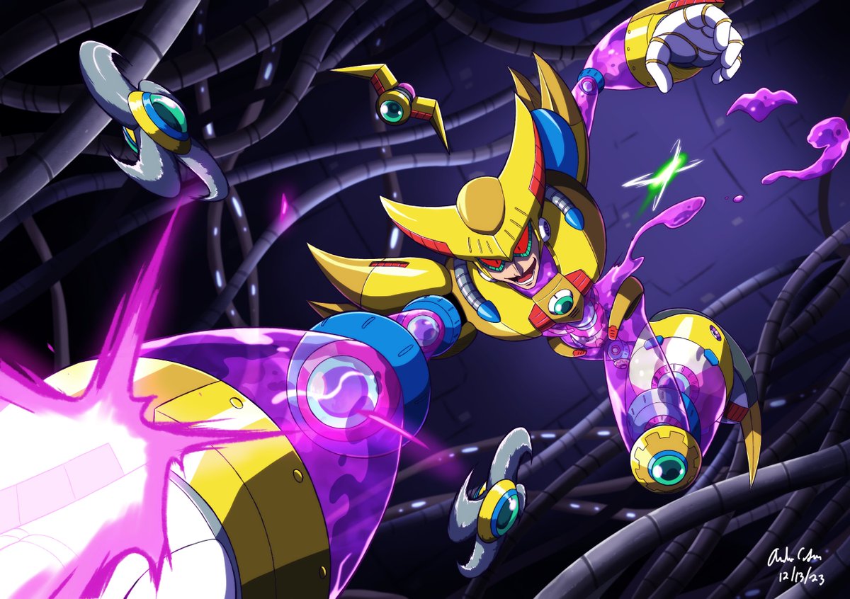 Megaman X4 - Double Drawn as part of an MMX 30th anniversary