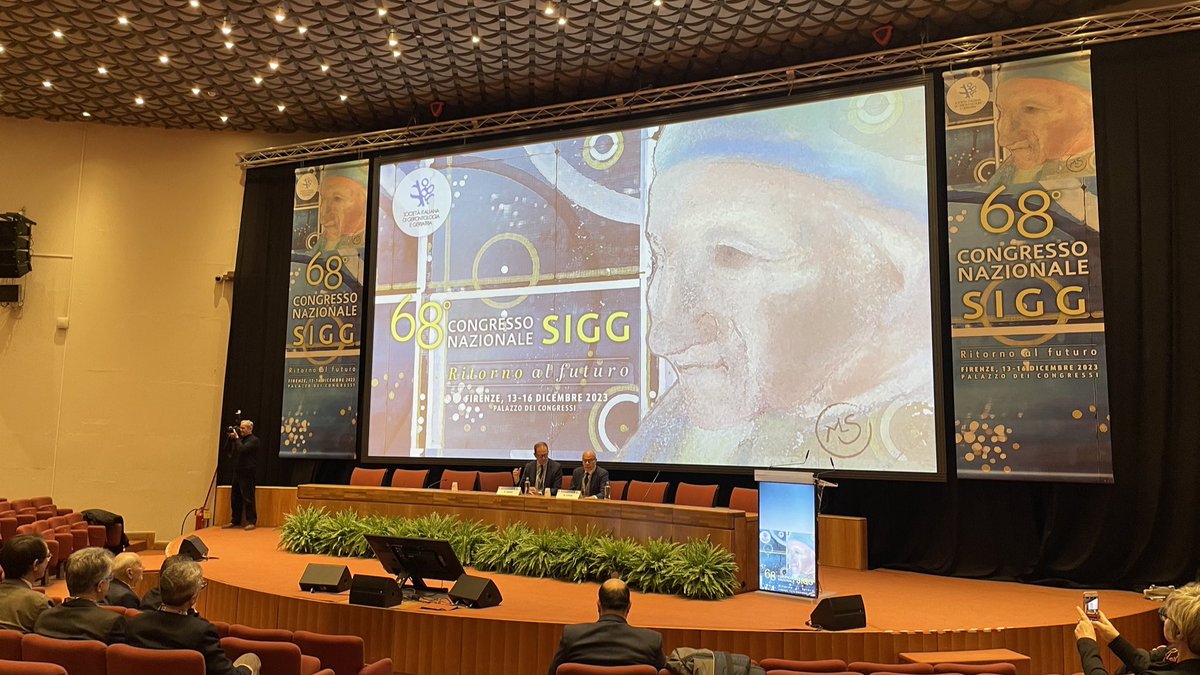 È iniziato il 68° congresso della Società Italiana di #Gerontologia e #Geriatria (#SIGG) a #Firenze con i saluti del presidente, il prof. @UngarAndrea, e del presidente eletto, il prof. Dario Leosco