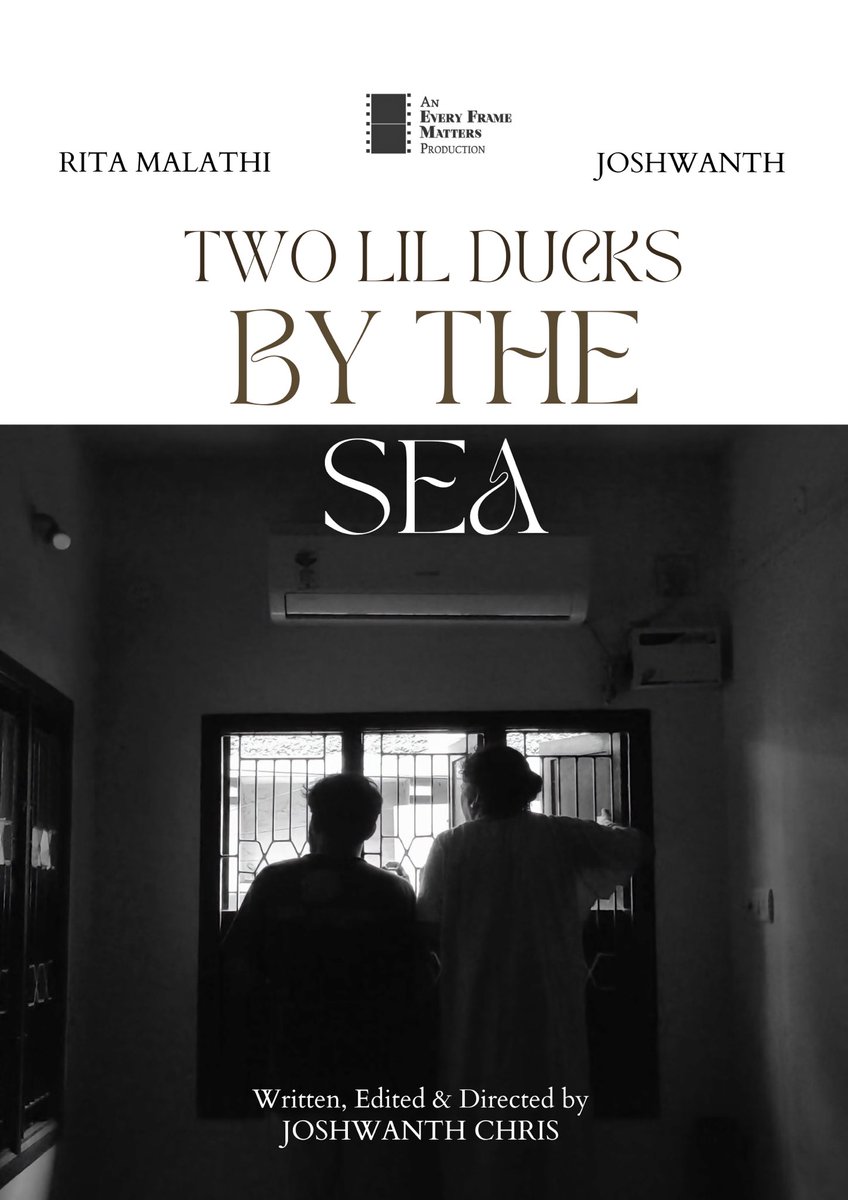Two lil ducks by the sea 🐥our first short film project comes out on our YouTube channel on the 15th of December. Written and directed by Joshwanth Chris. Please do watch and share 🙏
