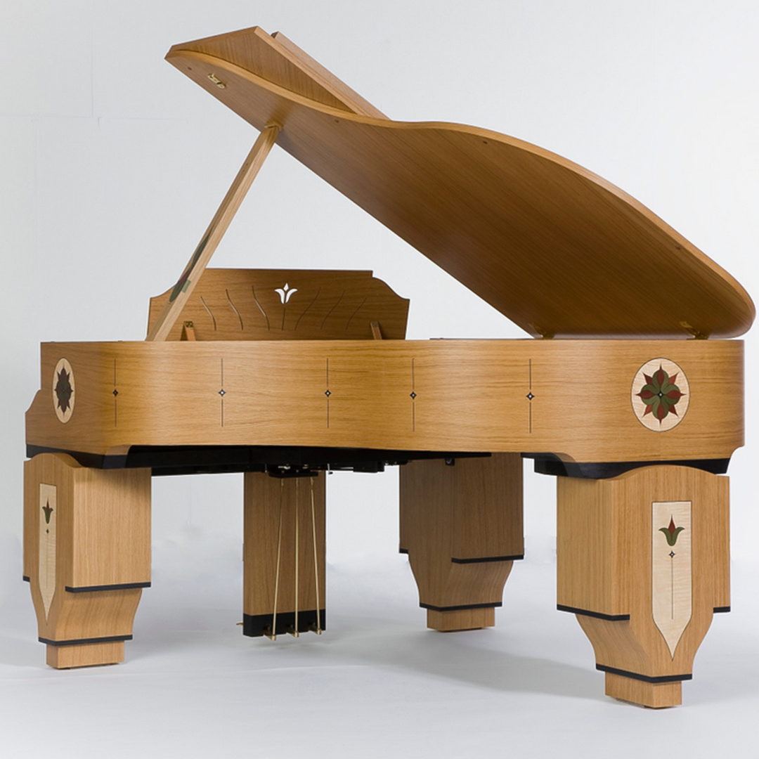 SchimmelPianos's tweet photo. This unique Arts & Crafts style Schimmel grand piano is definitely one of the most unusual Schimmel pianos ever built! After receiving a special commission from a client, @ForsythMusic designed this layout and worked closely with Schimmel Pianos and the client to create it. https://t.co/Y05A1sVPY0