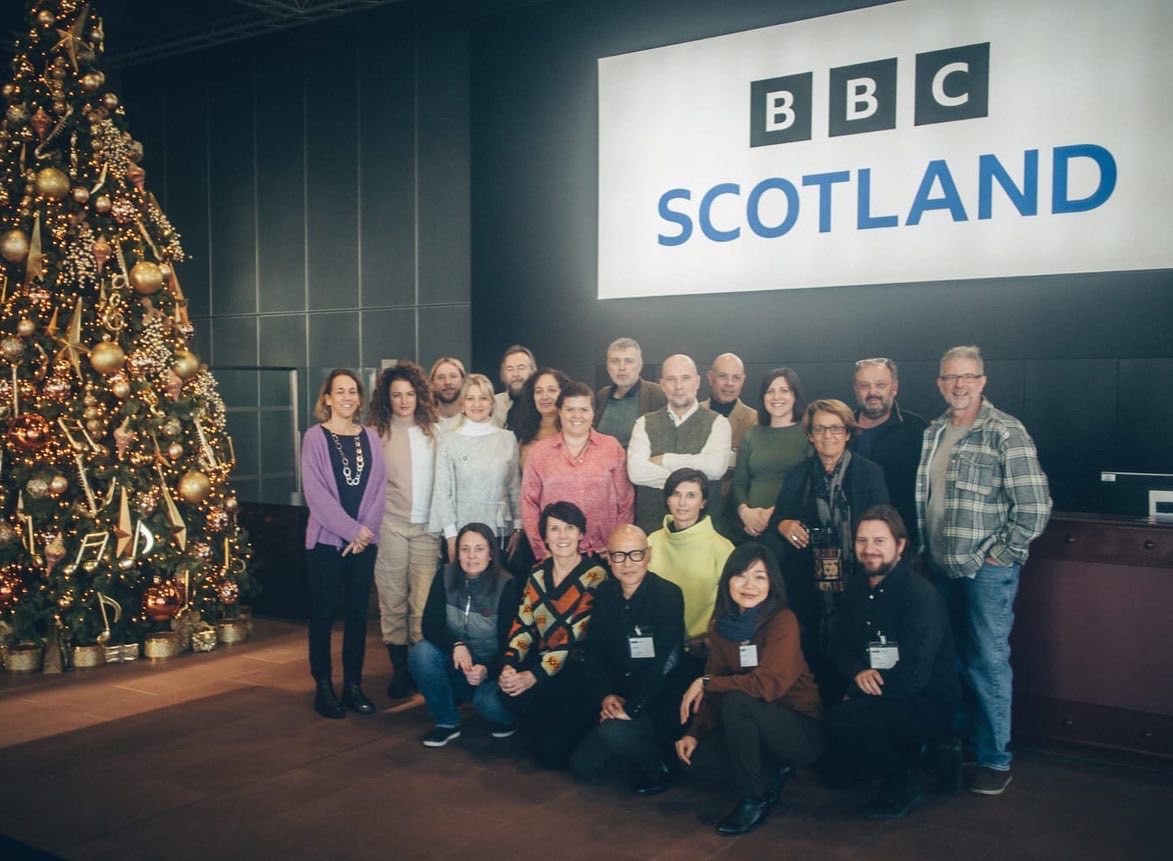 Bha sinn air ar dòigh pàirt a ghabhail ann an coinneamh bhliadhnail an European Broadcast Union ann an Glaschu. 

We were delighted to be part of the European Broadcast Union annual meeting which took place in Glasgow this year. 

<a href="/EBU_HQ/">EBU</a> <a href="/bbcalba/">BBC ALBA</a> <a href="/MGALBA/">MG ALBA</a> <a href="/SeumasMactaggar/">Seumas Mactaggart</a>