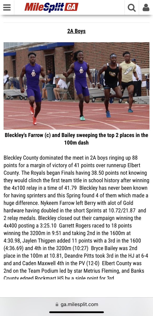 <a href="/nykeemfarrow/">𝐊𝐄𝐄𝐌♛</a> <a href="/BryceBailey_4/">Free B5</a> Those were the days my boys! Walked around every track meet with a different type of swagger! “Bleckley has never been known for having sprinters” may be a bit of a stretch 😅
