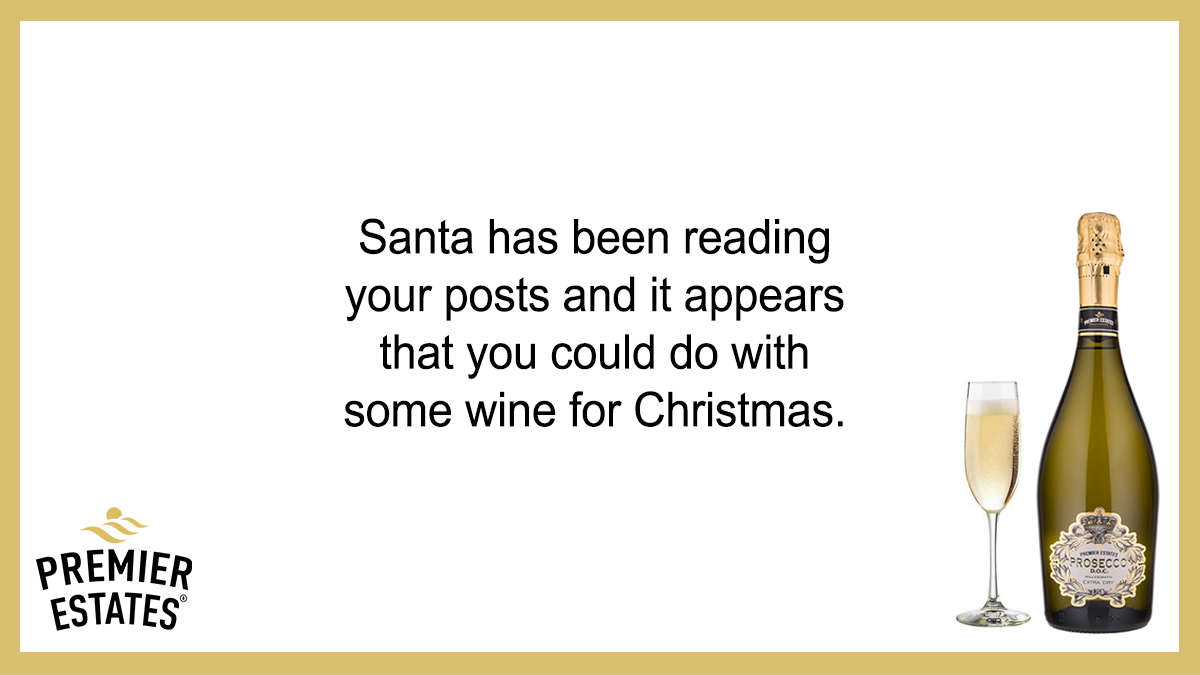 Don't rely on being gifted some wine, get your order in sharpish. 😂🍾🎅 #freedelivery