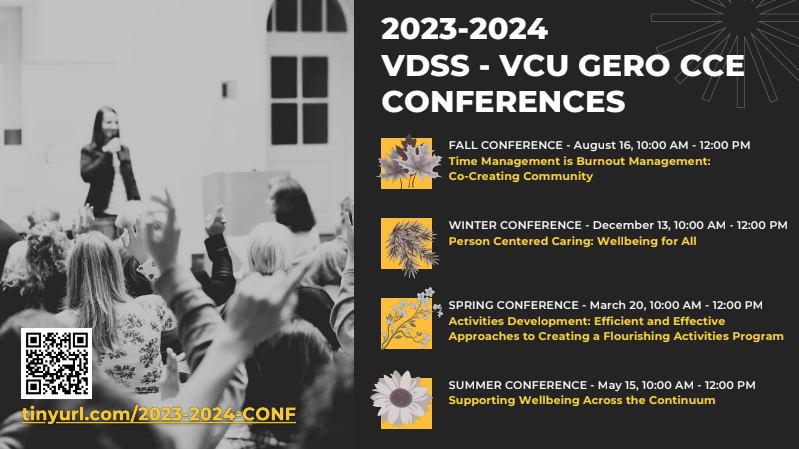 There is still time to register for TODAY's Winter Conference on Person-Centered Care. We are so excited to welcome over 300 learners to this event. We hope you can join us! Keep an eye out for an exciting year of training events in 2024!