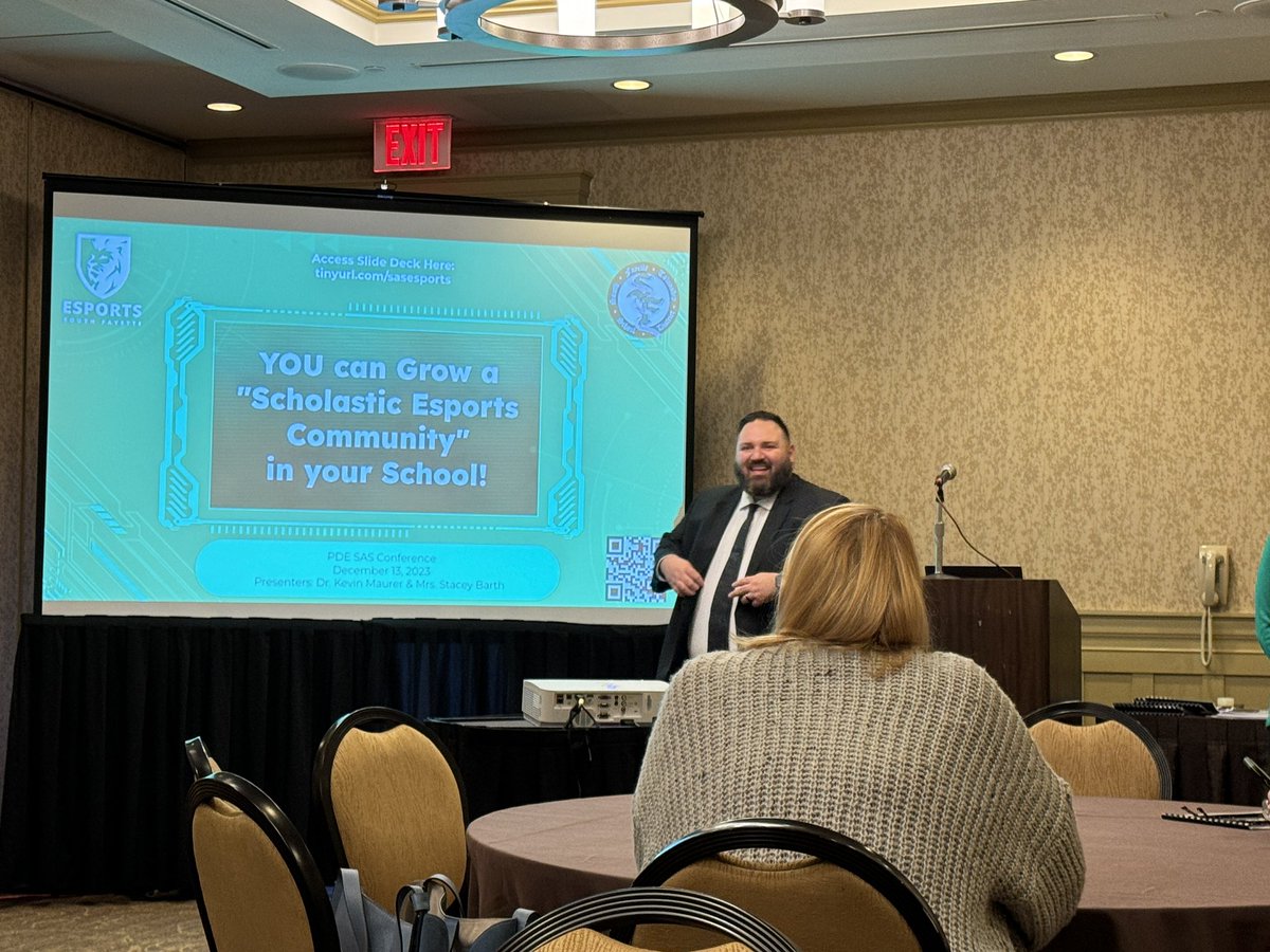 Laura Jacob (@laurajacob) on Twitter photo Engaging presentation by <a href="/kevinsmaurer/">Dr. Kevin Maurer</a> <a href="/SFLionsEsports/">South Fayette Esports</a> <a href="/StaceyBarth/">Stacey Barth</a> on their ESports journey. Thank you for your presentation! Engaging presentation by <a href="/kevinsmaurer/">Dr. Kevin Maurer</a> <a href="/SFLionsEsports/">South Fayette Esports</a> <a href="/StaceyBarth/">Stacey Barth</a> on their ESports journey. Thank you for your presentation!