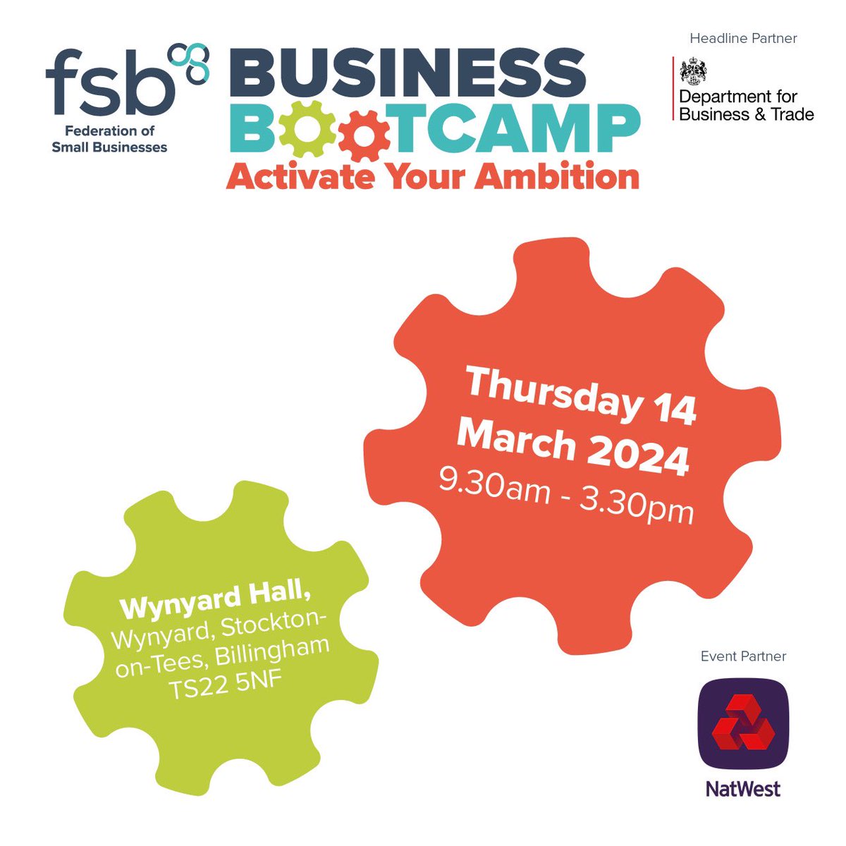 Book now fsb.org.uk/event-calendar… via FSB events calendar. We’re excited to run a small business bootcamp for York &amp; North Yorkshire and the North East, bringing small businesses across the region together