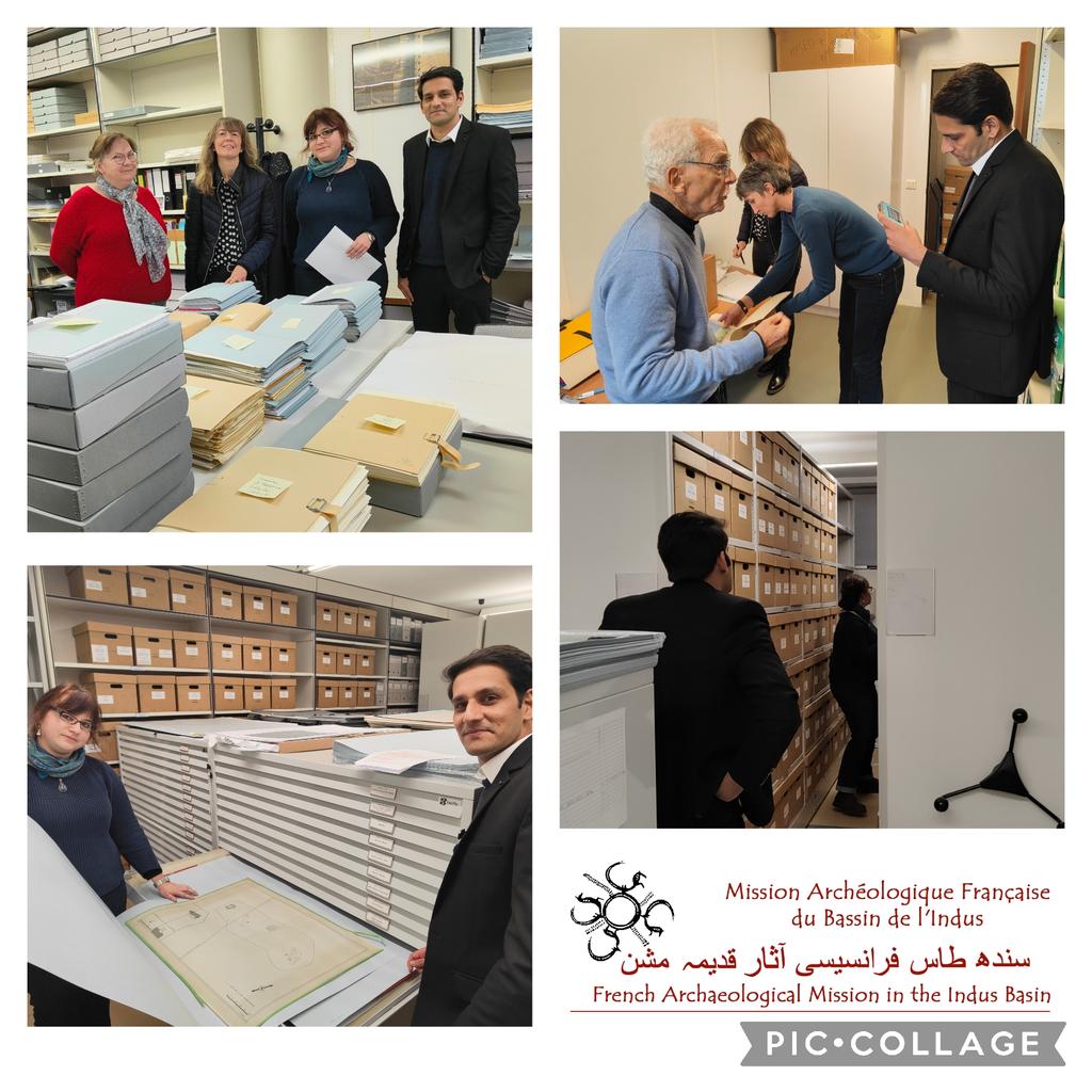 Thanks to the team the Archives Services of the @MSH_Mondes for welcoming us #MAFBI for a #timetravel though our own history of 🇫🇷🤝🇵🇰 (1947/1958....ongoing)and offering their expertise to Saqib Khan of @PeshawarMuseum and @DOAMKP