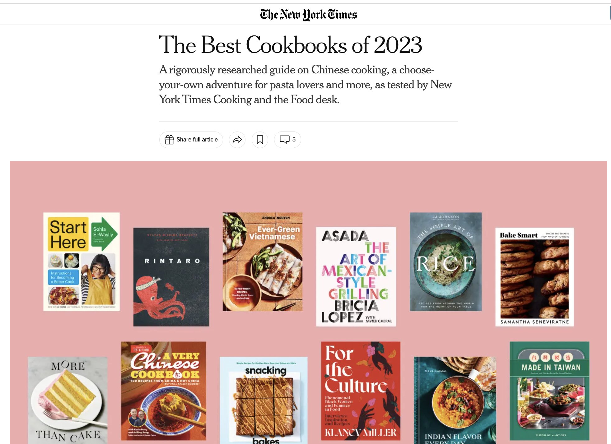 The Best Cookbooks of 2023 - The New York Times