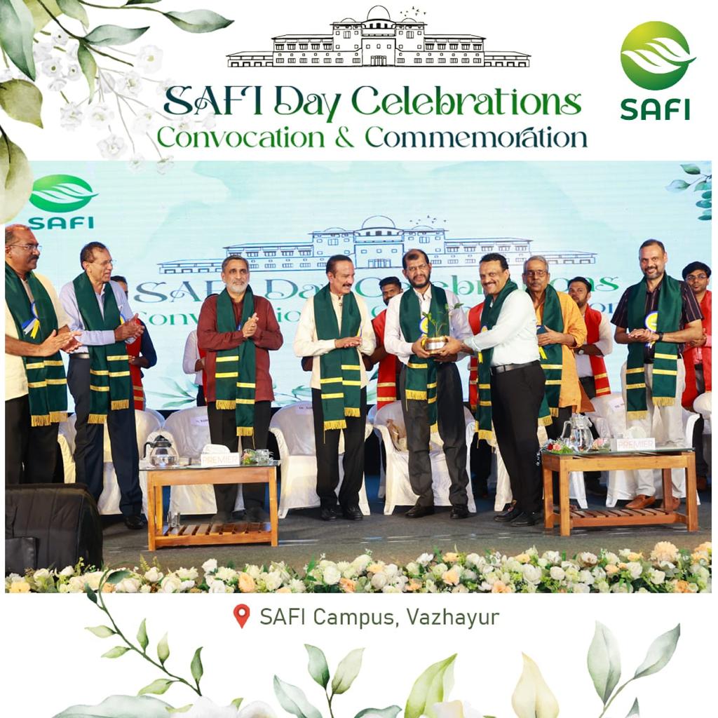 Delivered the Convocation address at SAFI Institute Vazhayur and enjoyed visiting the beautiful campus. Was impressed by the quality & enthusiasm of the faculty & students. The visionary founder trustee Late Prof. K.A. Siddique Hassan was commemorated on the occasion.