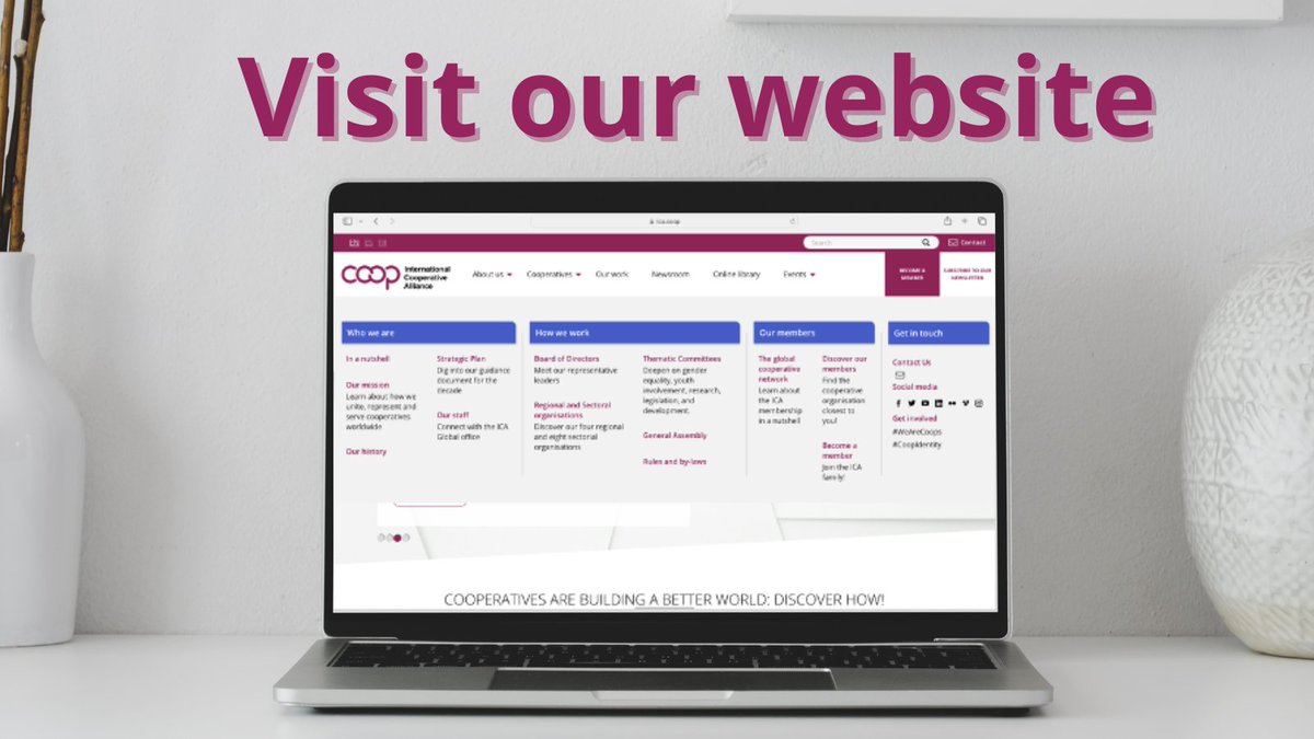 If you have lately visited our website, you will have noticed that we have a new menu 👩‍💻 🧭 Navigate easier and (re)discover who we are and what we do ica.coop #WeAreCoops