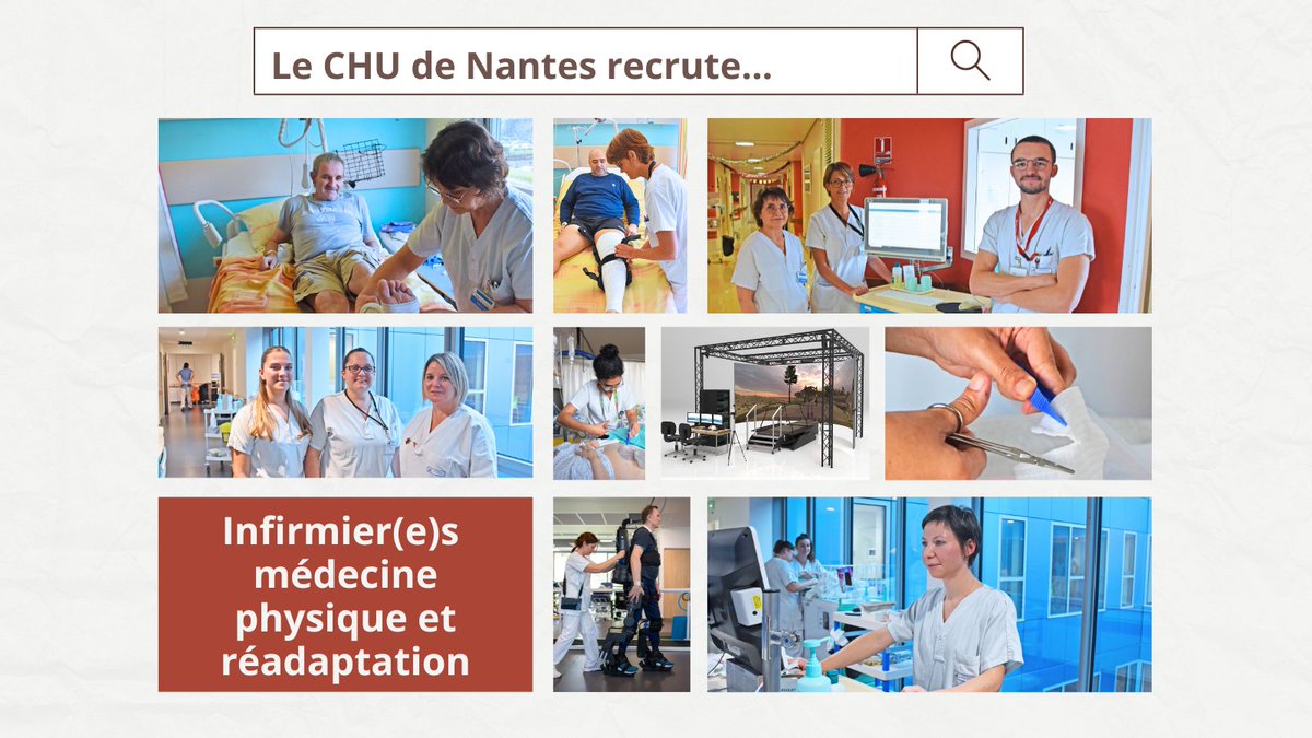 🔎 Le CHU de Nantes recherche des infirmier(e)s, surtout de nuit 🌙, pour ses services de médecine physique et réadaptation (MPR) à l’hôpital Saint-Jacques. ➡️chu-nantes.nous-recrutons.fr/poste/y4cn6yn2… ➡️chu-nantes.nous-recrutons.fr/poste/k0js4csf…