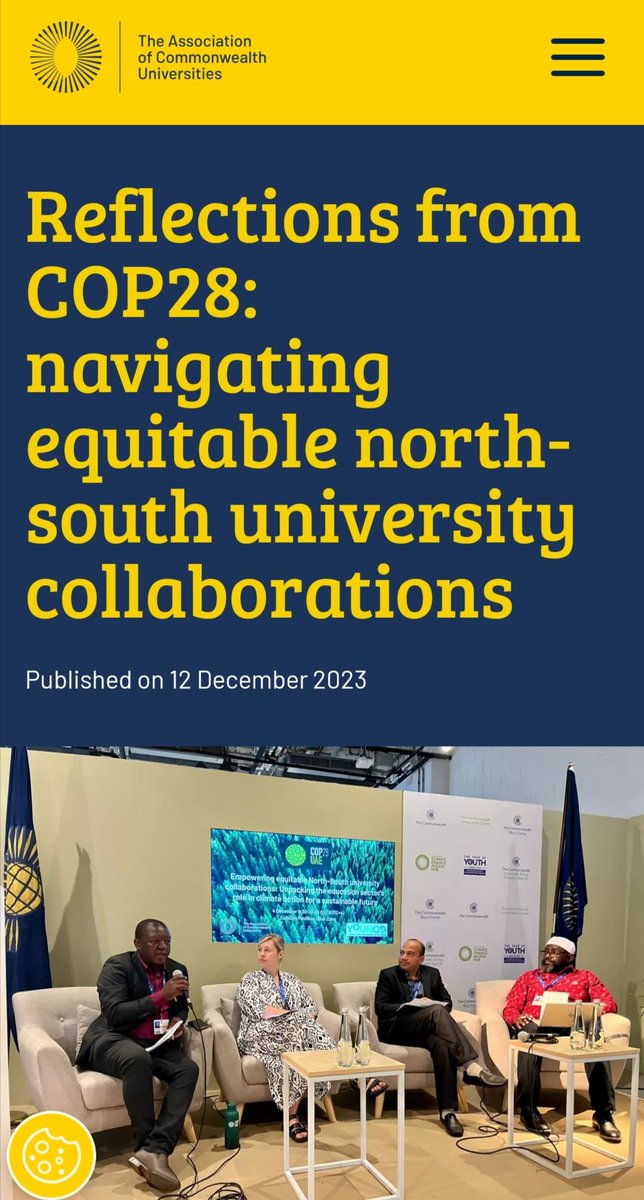I share below the link to my recent blog "Reflections from COP28: navigating equitable north-south university collaborations". 

lnkd.in/d-xmXn2K