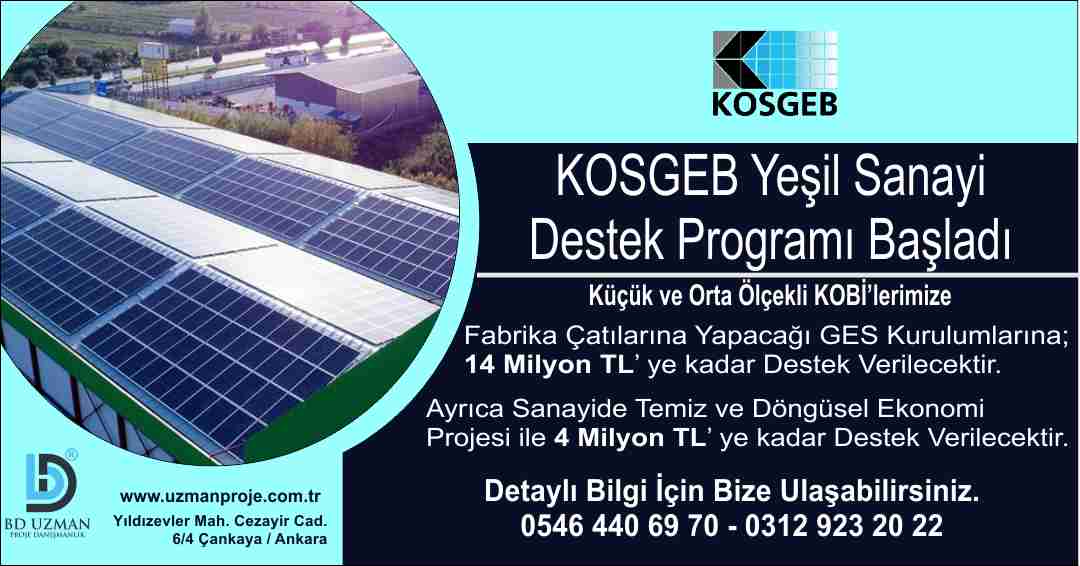 Kosgeb' ten Kobilere 14 Milyon Tl ve 4 Milyon Tl olarak iki farklı Yeşil Sanayi Destek Programı Başlatılmıştır.
Detaylı Bilgi ve Başvuru için bizimle iletişime geçebilirsiniz.
#kosgeb, #kosgebdestekleri