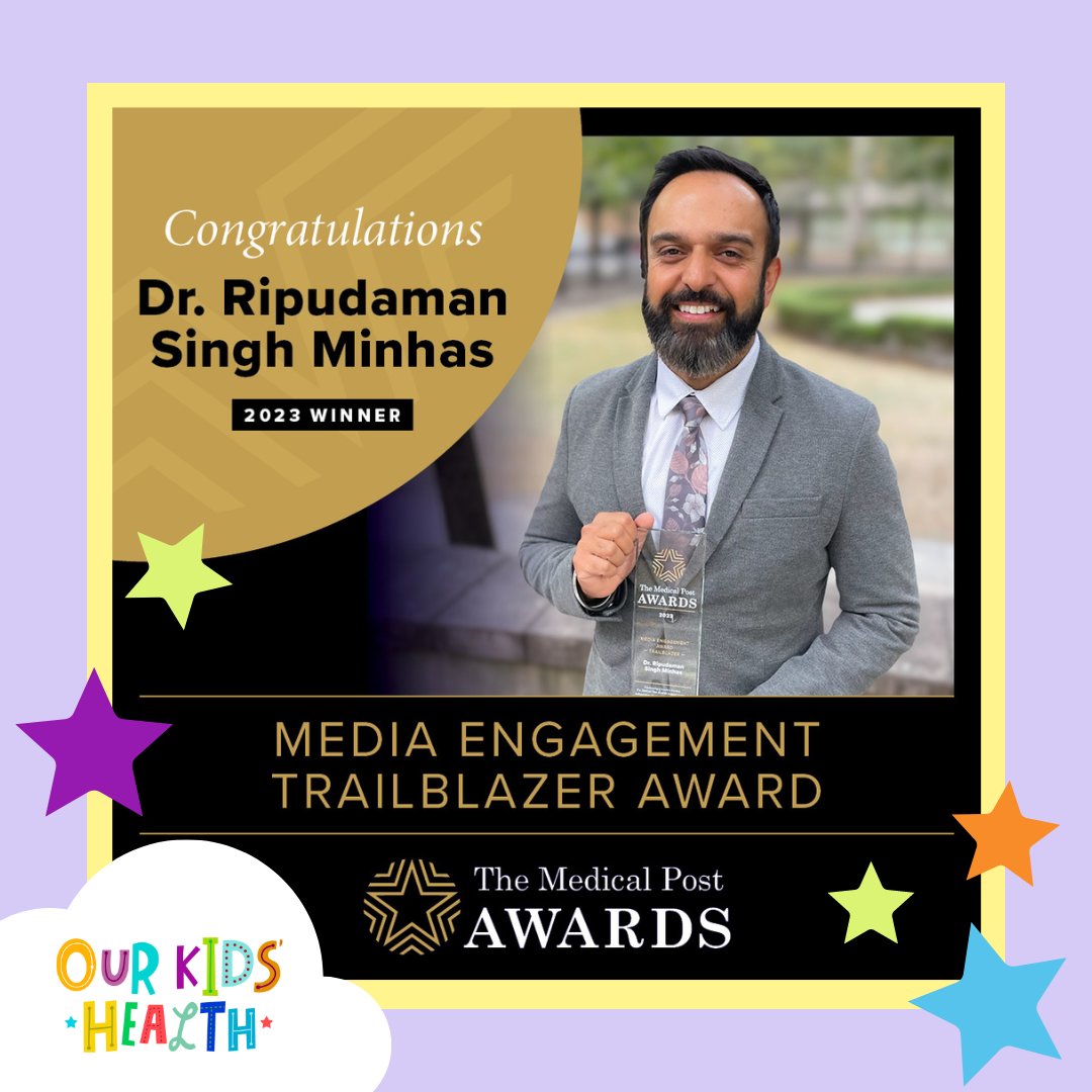 Our Kids' Health (@our_kidshealth) on Twitter photo Sending heartfelt congratulations to our exceptional leader, <a href="/RipudamanMinhas/">Dr. Ripudaman S. Minhas MD MPH</a>, for winning the prestigious <a href="/MedicalPost/">The Medical Post</a> Media Engagement Trailblazer Award! 🏆
Your leadership, innovation, and dedication inspire us daily. 🌟
We are immensely proud to be part of your team! 🚀👏 Sending heartfelt congratulations to our exceptional leader, <a href="/RipudamanMinhas/">Dr. Ripudaman S. Minhas MD MPH</a>, for winning the prestigious <a href="/MedicalPost/">The Medical Post</a> Media Engagement Trailblazer Award! 🏆
Your leadership, innovation, and dedication inspire us daily. 🌟
We are immensely proud to be part of your team! 🚀👏