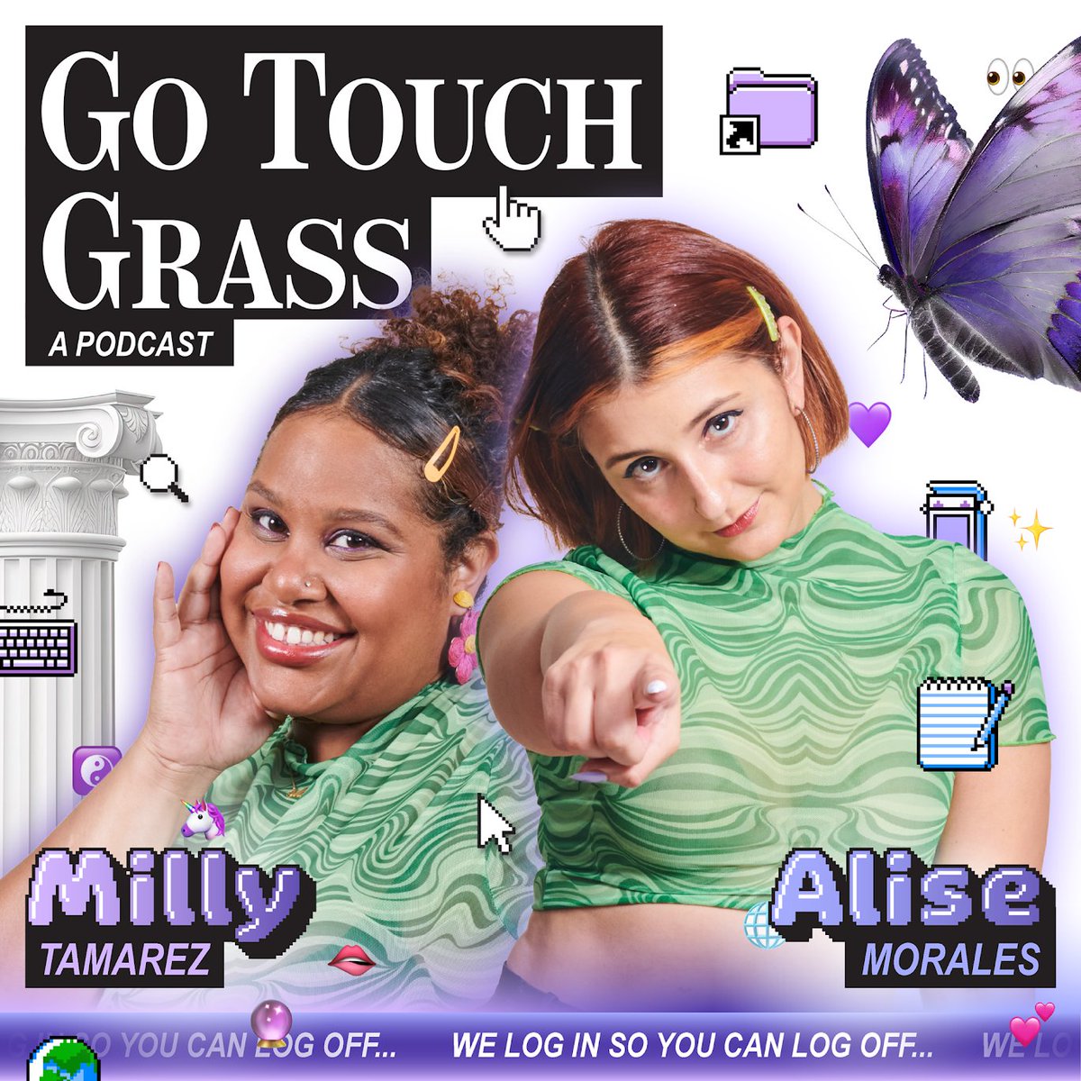Huge news! Go Touch Grass is officially live on @headgum! Alise and @MillyTamarez talk 🎀 gag city 💔 getting rejected by a matchmaker 💀 george santos' cursed cameo 👩🏻‍💻 selena gomez vs. the comment section Listen/rate/review here ⬇️ podcasts.apple.com/us/podcast/go-…