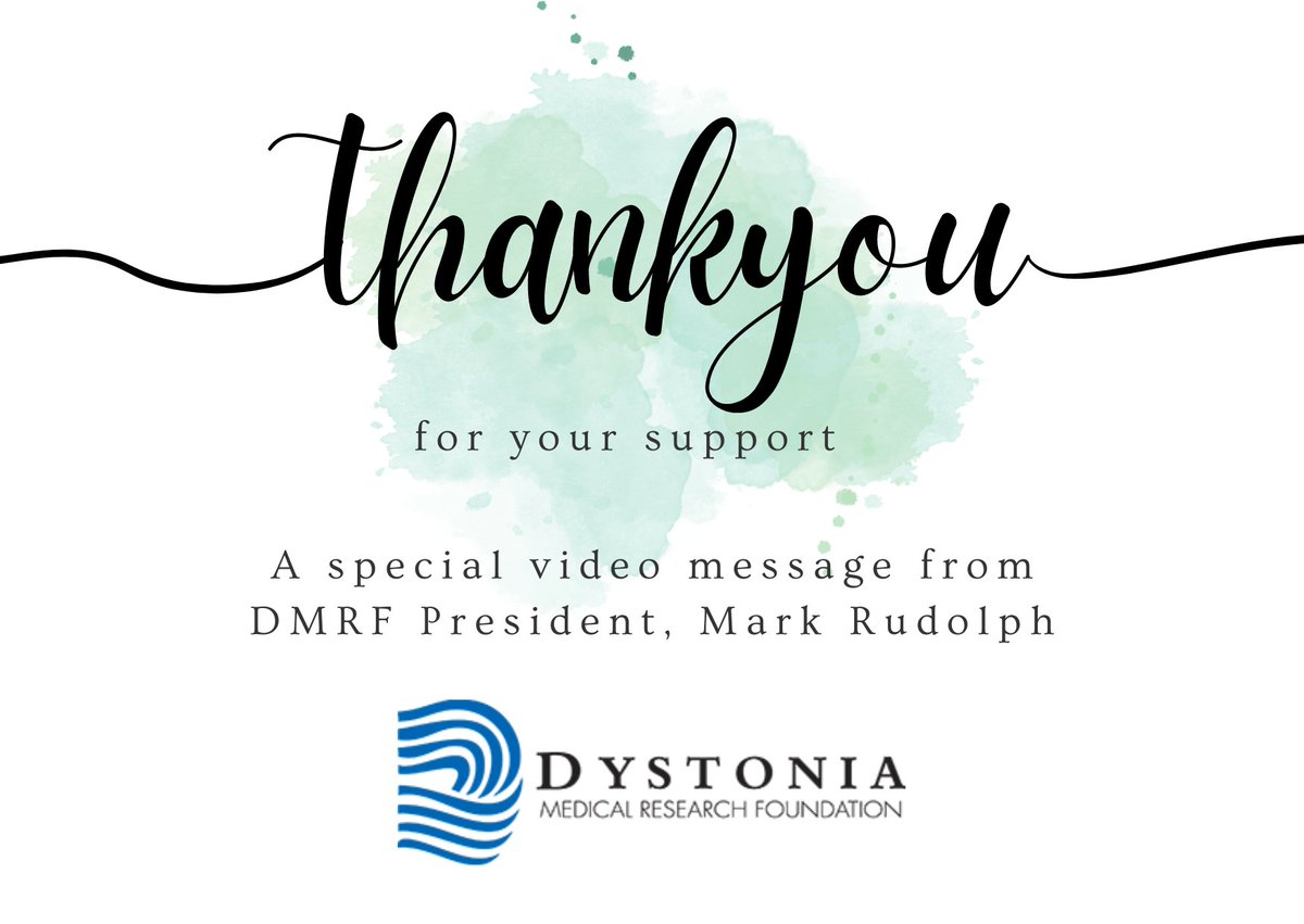 We wanted to extend our thanks to you for your support of our mission and to share our gratitude for all that we were able to accomplish in 2023 - together. Here's a special video message from DMRF President Mark Rudolph, looking back at 2023. bit.ly/4a9N1UG #thankyou