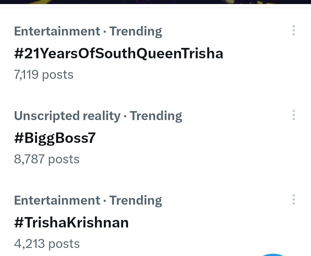 Trending 🔥
#Trisha #TrishaKrishnan #QueenOfKollywood #SouthQueenTrisha #21YearsOfTrishaism #21YearsOfSouthQueenTrisha #TrishaEra #21YearsOfTrisha #ProudFanOfTrisha #OnceATrishianAlwaysATrishian