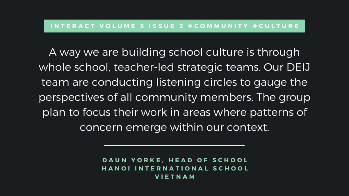 Our latest issue of InterACT Magazine explores #community and #culture. Read more from Daun Yorke and other leaders from across the world on their thoughts. Read here: schoolrubric.org/magazines/inte…