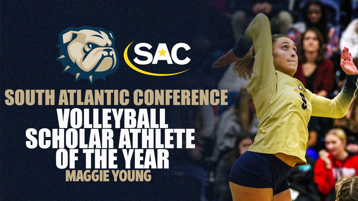Another day, another huge honor for Maggie Young!

The SAC &amp; Region Player of the Year has been named the SAC Scholar-Athlete!!

The AVCA &amp; D2CCA All-American ranked 7th in the nation in hitting percentage while posting a 3.902 GPA!

Story | shorturl.at/awHLY

#OneDog