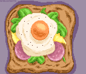 We just made some toast for #Breakfast . It's number 101 for #pixel_dailies! We dithered a bit and it was a lot of fun, I think I love to draw food items! Please share, fave, like, and please give me a follow! #Pixelart <a href="/Pixel_Dailies/">Pixel Dailies</a>