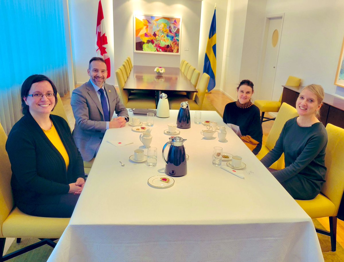 Great discussion with @UNHCR_NE Representative @annika_sandlund on the important role of #CommunitySponsorship to foster integration of refugees. Four 🇸🇪 municipalities (Danderyd, Strängnäs, Mora & Sjöbo) are piloting community-based sponsorship programs inspired by the 🇨🇦 model.