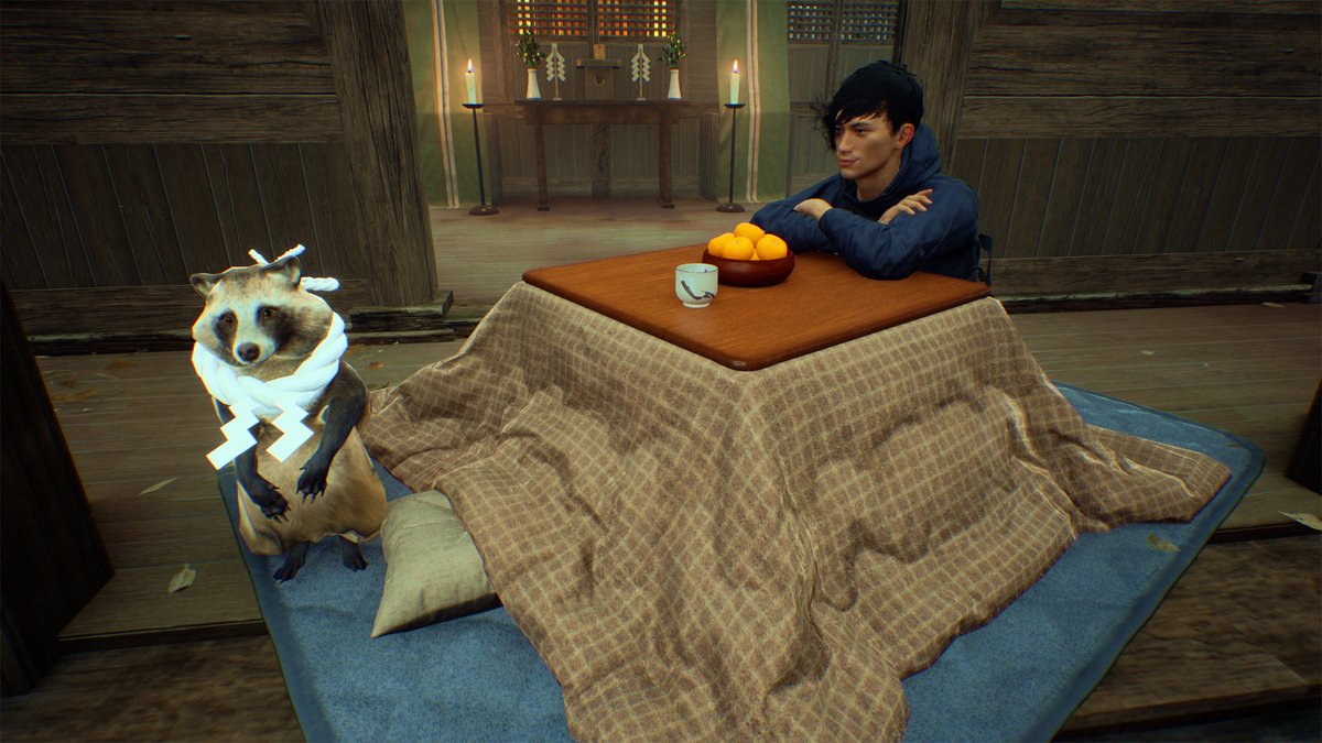 playGhostwire's tweet image. Warm up this winter underneath the heavy blanket of the Kotatsu emote, available now in Ghostwire: Tokyo.