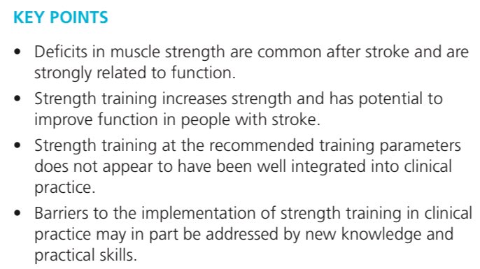 🏋️🧠Strength training after stroke: Rationale, evidence & potential implementation barriers for physiotherapists ✅Strength training strongly advocated in best practice guidelines ❌Implementation is poor due to individual, team & cultural barriers researchgate.net/publication/28…