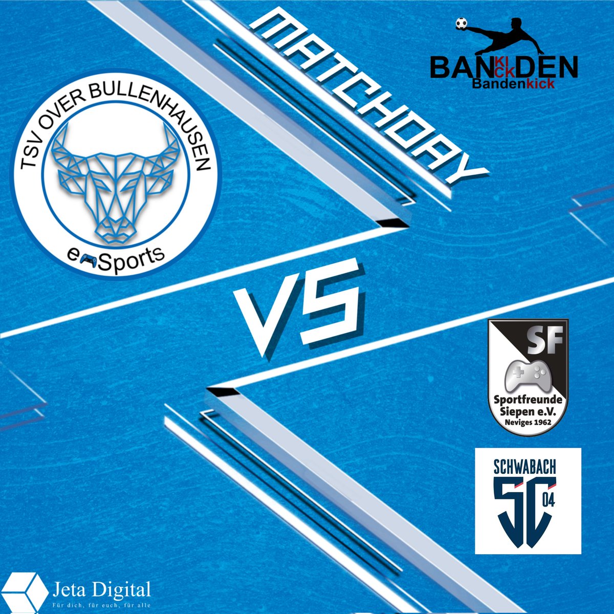 Tsv-over-bullenhausen-esport (@tsvesport) on Twitter photo Heute ist #Matchday in der Proclubs Liga1 vom <a href="/bandenkick/">Bandenkick</a>
20:20 - #SFSiepen
(LIVE bei LexSurehand auf Twitch)
20:50 - #Schwabach
(LIVE bei LexSurehand auf Twitch)
Zusätzliche Verlinkung:
<a href="/CDesigns_de/">CDesigns</a>
<a href="/MagazineClubs/">eSports Magazine Pro</a>
Partner:
#jetadigitalde
#NVIT
#simongaute_finanzmentor Heute ist #Matchday in der Proclubs Liga1 vom <a href="/bandenkick/">Bandenkick</a>
20:20 - #SFSiepen
(LIVE bei LexSurehand auf Twitch)
20:50 - #Schwabach
(LIVE bei LexSurehand auf Twitch)
Zusätzliche Verlinkung:
<a href="/CDesigns_de/">CDesigns</a>
<a href="/MagazineClubs/">eSports Magazine Pro</a>
Partner:
#jetadigitalde
#NVIT
#simongaute_finanzmentor