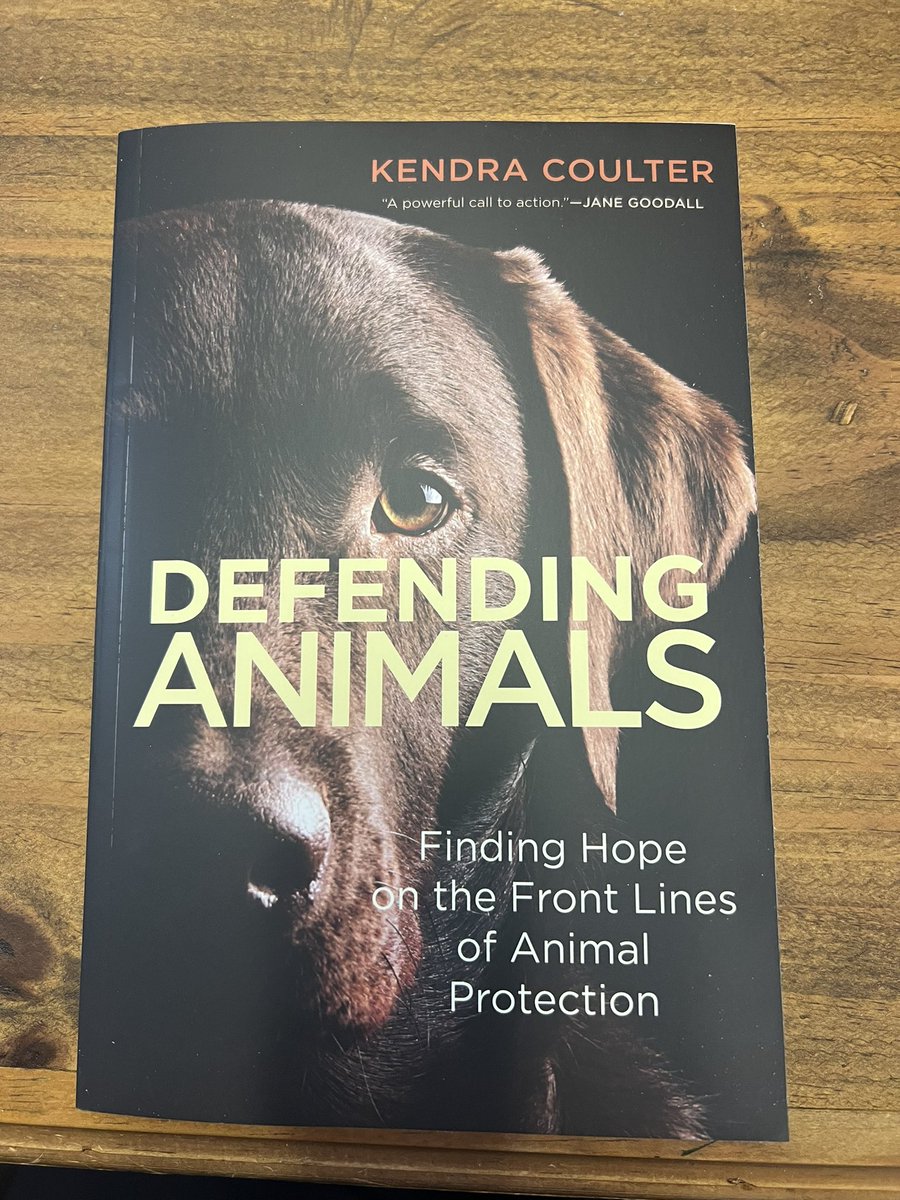 I received my copy today. I’m excited to find a corner to read and find some hope #defendinganimals Hopefully I’ll be at another event with @DrKendraCoulter to have her sign my copy 😊